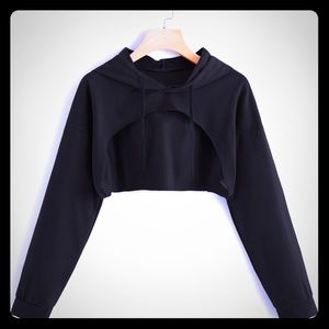 Cut Out Front Hoodie